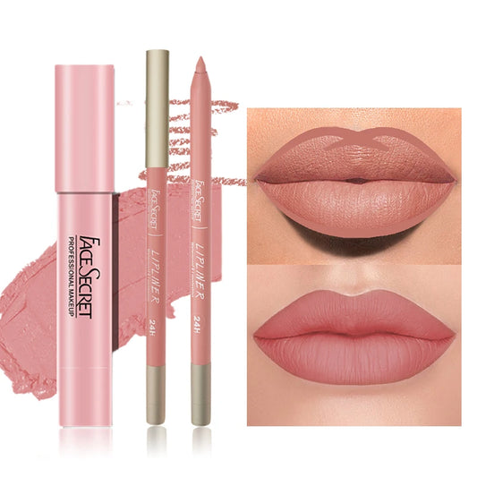 Matte Lipliner&Lipstick