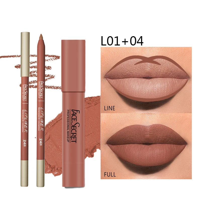 Matte Lipliner&Lipstick