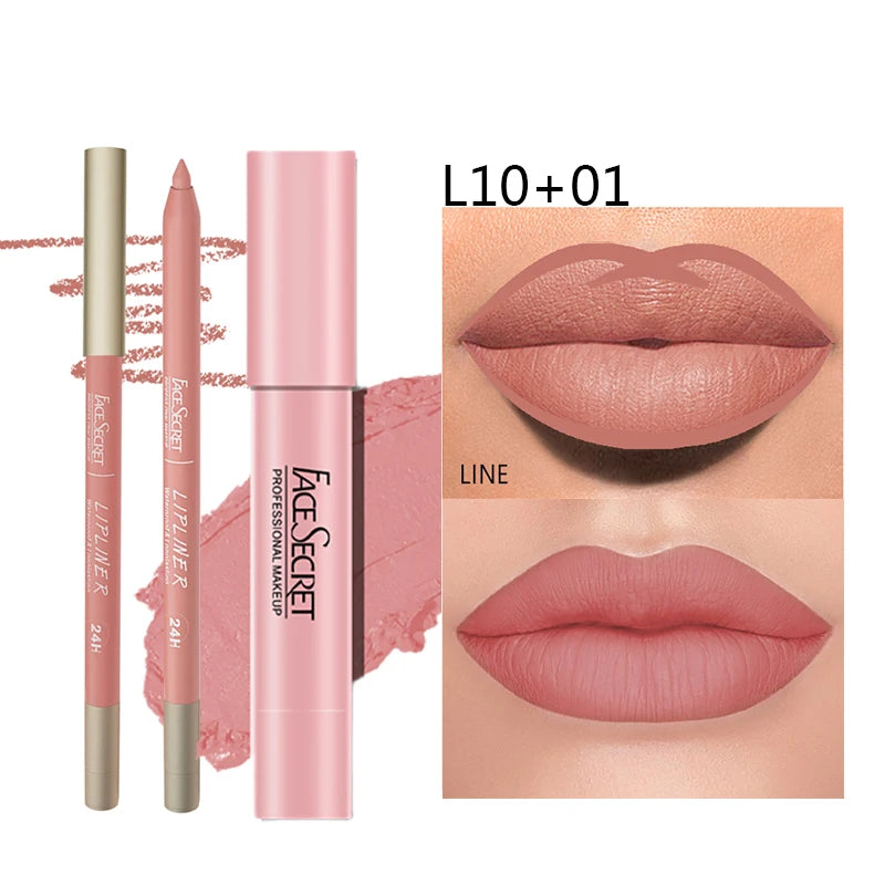 Matte Lipliner&Lipstick